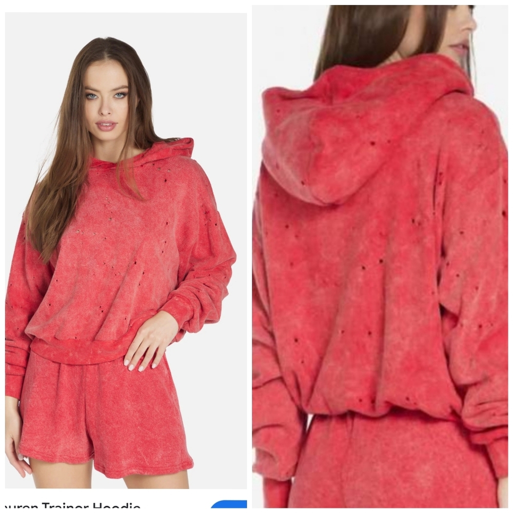 Michael Lauren Distressed Tranor hoodie